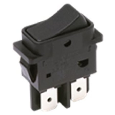 C&K COMPONENTS Rocker Switch, Dpst, Off-On, Maintained, 6A, 48Vdc, Quick Connect Terminal, Rocker Actuator, Panel DF62J12S215PQA
